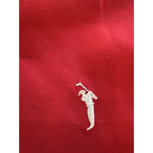 Austin Golf Vest Men Medium Red Pockets V Neck Stain Resistant Activewear Preppy - Picture 3 of 13